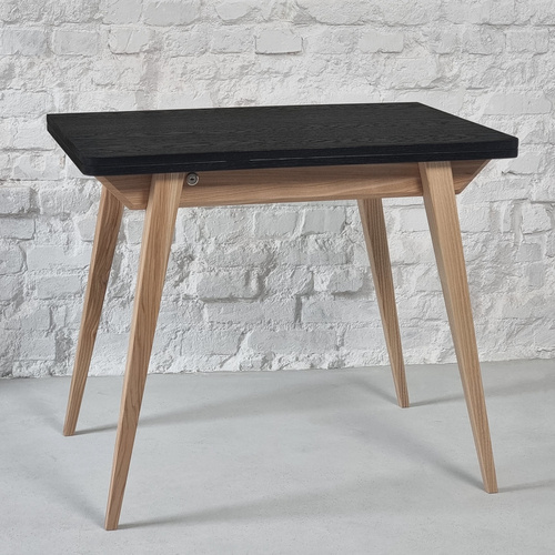 ENVELOPE Extendable Dining Table 90x65cm Black Ash Legs