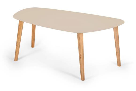 Endocarp Coffee Table 110x66x45cm - Brown Beige / Ashwood