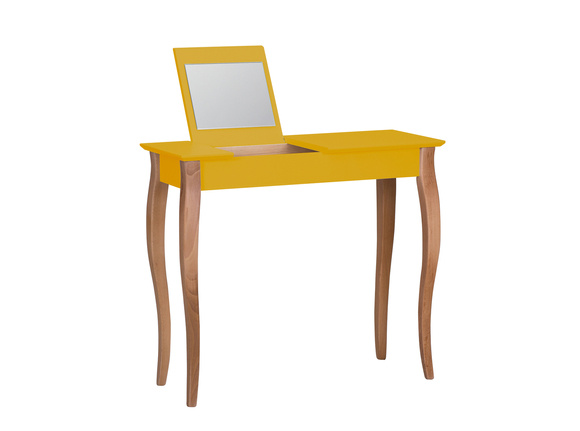 LILLO Dressing Table with Mirror 85x35cm Broom Yellow