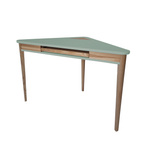  ASHME Corner Desk 114x85cm Keyboard Drawer Sage Green