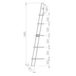 ASHME Ladder Shelf with Mirror 45x35x180cm Sage Green