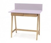LUKA Ashwood Writing Desk 85x50cm with Drawer / Dusky Pink