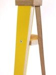 WANDA Floor Lamp 45x140cm - Yellow / White Lampshade / Red