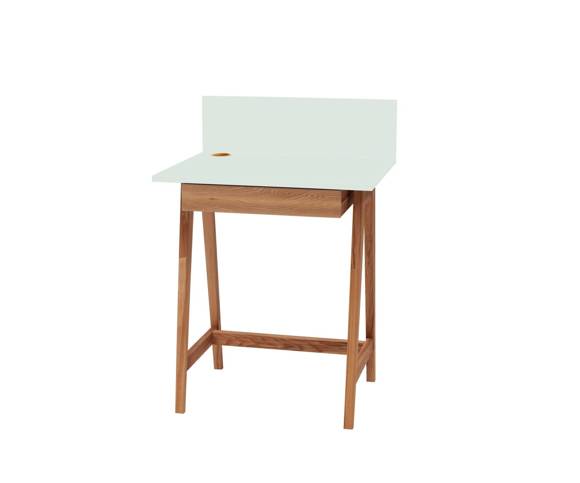 LUKA Schreibtisch 65x50cm mit Schublade Eiche Helle Minze