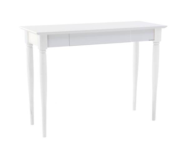 MAMO Schreibtisch 105x40cm - Weiße / Weiße Beine