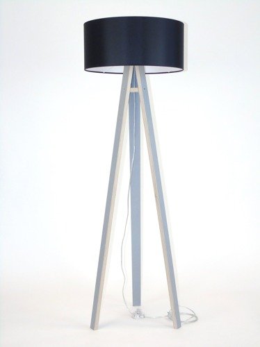 WANDA  Stehlampe 45x140cm - Weiß / Weiß  Lampenschirm / Zick-zack