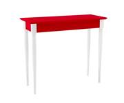MAMO Schreibtisch 85x40cm – Weiß Beine / Rot