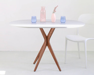 JUBI Racetrack Ovale Tafel 75x100cm Eiken Schemerroze