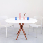 JUBI Racetrack Oval Table 75x100cm Oak Sea Green