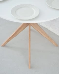 JUBI Halve Ovale Eettafel 90x90cm Eiken Salie Groen