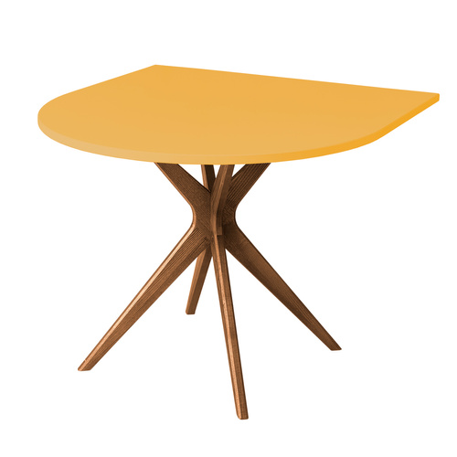 JUBI Halve Ovale Eettafel 90x90cm Eik Bremgeel