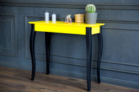 Console LILLO 65x35cm  Black Legs / Petrol Blue