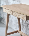 LUKA Bureau 85x50cm met 2 Lades Eiken