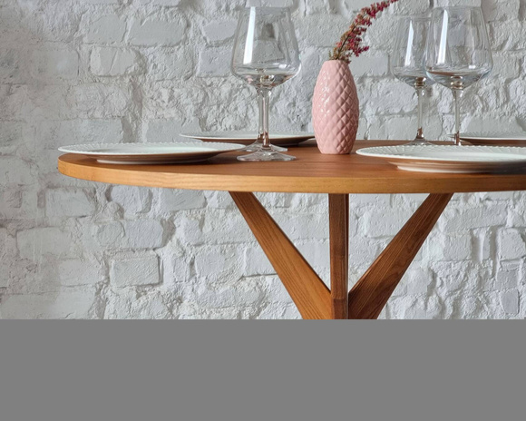 Runder Esstisch JUBI Durchm. 80cm Walnuss