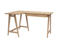 LUKA Esche L-Förmiger Schreibtisch B135cm x T85cm Linke Seite