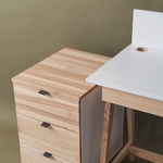 LUKA Storage Cabinet with Wheels W41xD50cm Walnut See Green