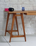Bureau d'angle LUKA 115cm x 85cm Noyer Gauche