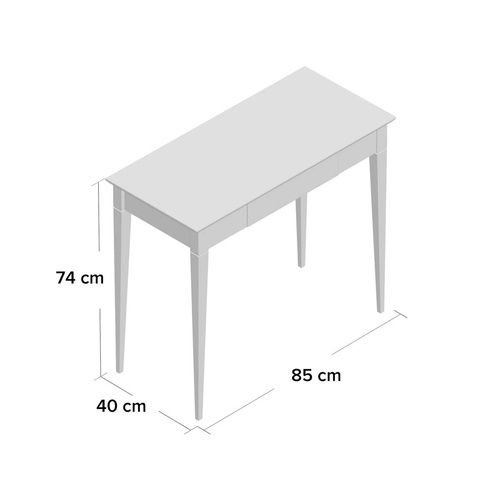 MIMO Schreibtisch 85x40cm Weiß