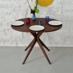 JUBI Racetrack Ovale Tafel 75x100cm Witte Essenhout