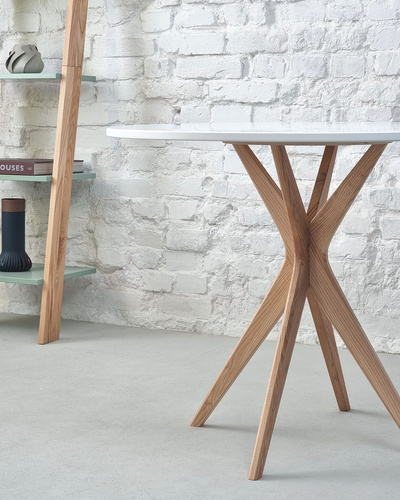 JUBI Small Round Table diam. 60cm Beaver Brown